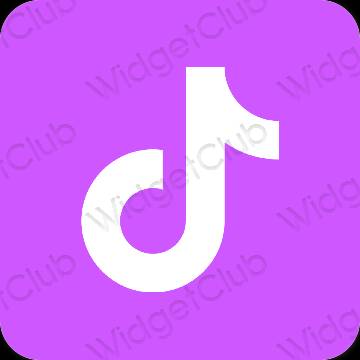 Estetis ungu TikTok ikon aplikasi