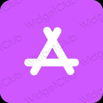 Estetik mor AppStore uygulama simgeleri