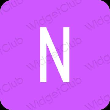 Aesthetic purple Netflix app icons