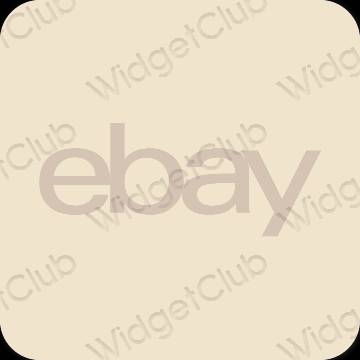 Esthétique beige eBay icônes d'application