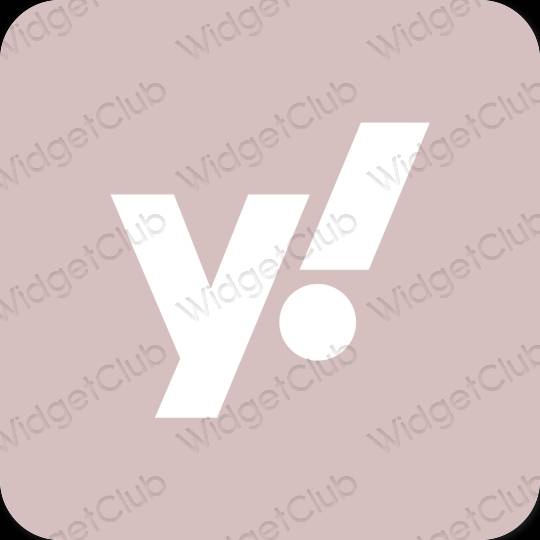 Estetico rosa Yahoo! icone dell'app