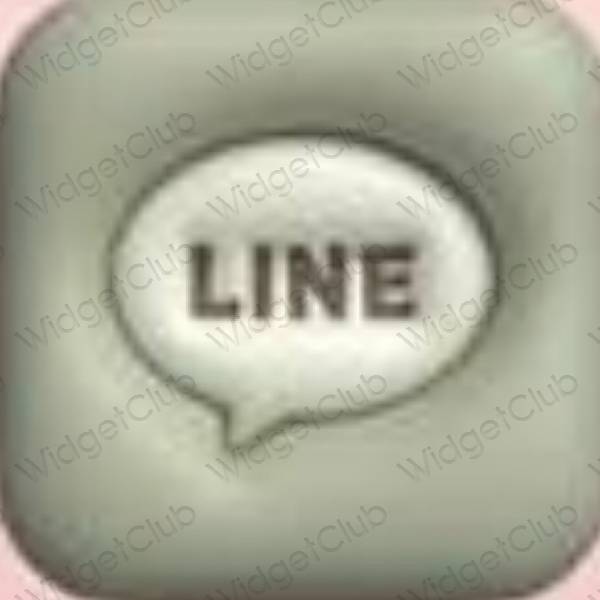 Icônes d'application LINE esthétiques