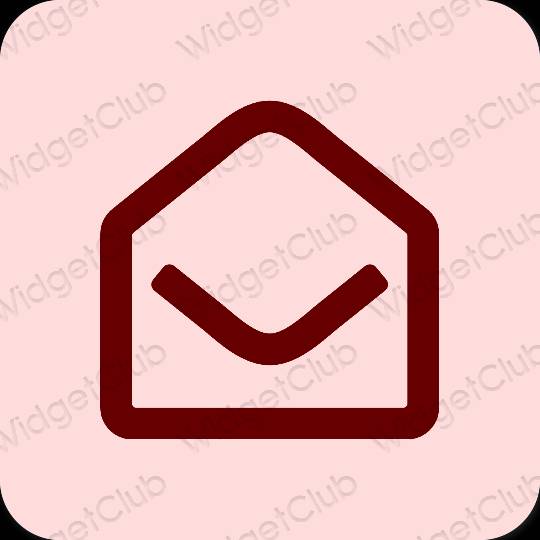 Estético rosa pastel Gmail iconos de aplicaciones