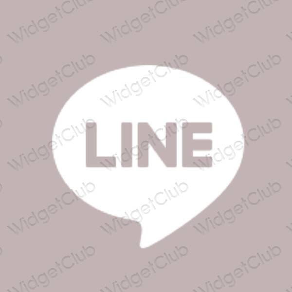 Estetisk pastell rosa LINE app ikoner