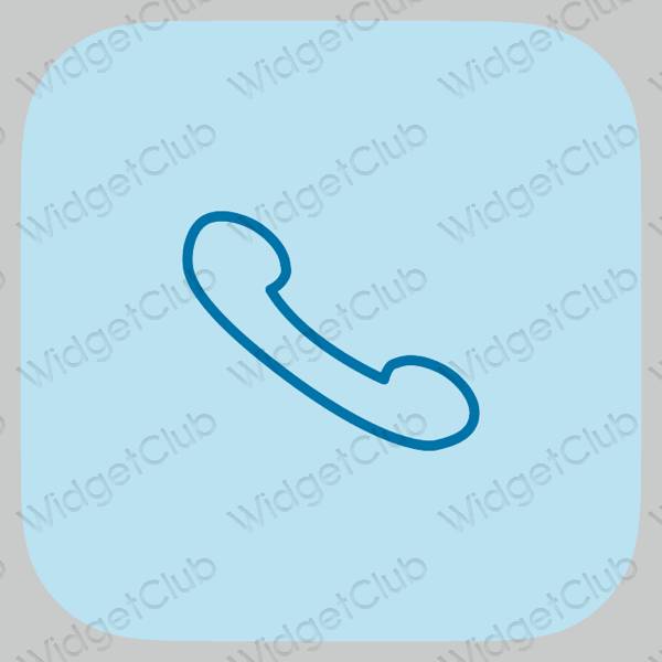 Estetik pastel mavi Phone proqram nişanları