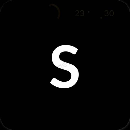 Естетски црн SHEIN иконе апликација