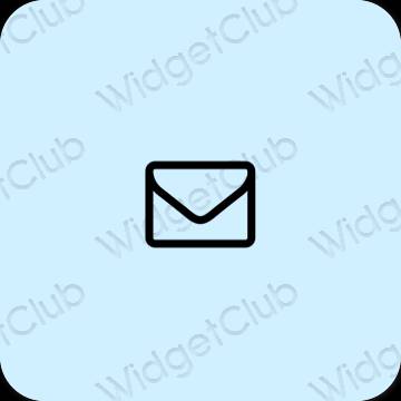 Esztétika pasztell kék Mail alkalmazás ikonok
