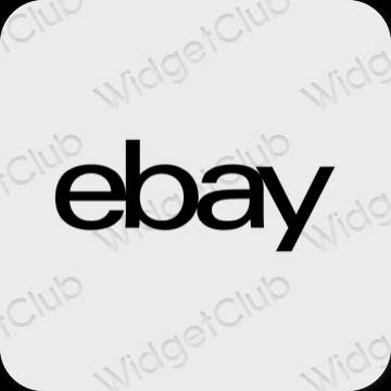 Æstetisk grå eBay app ikoner