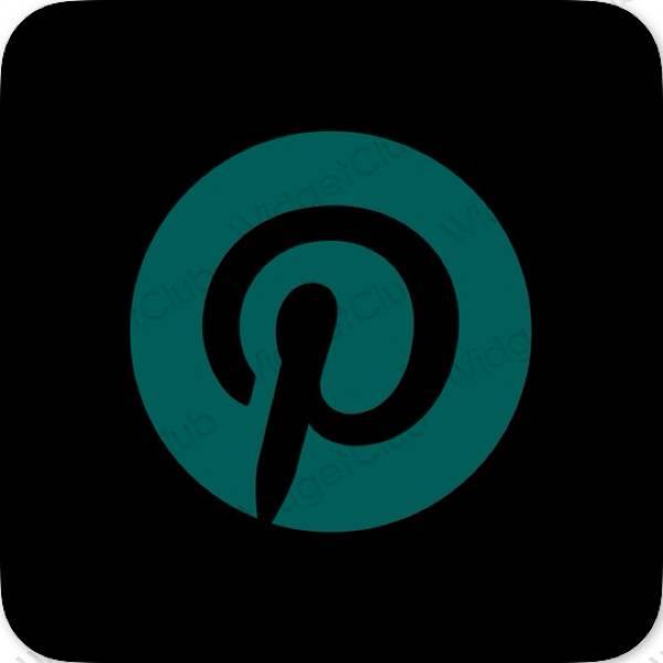 Estetik qara Pinterest proqram nişanları