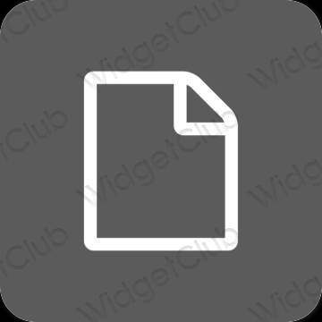 Estetsko siva Notes ikone aplikacij