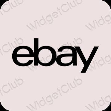 ესთეტიკური eBay აპლიკაციის ხატები