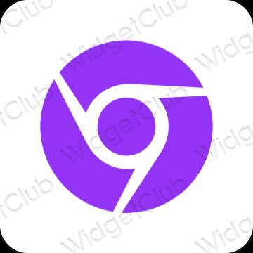 Ästhetisch blau Chrome App-Symbole