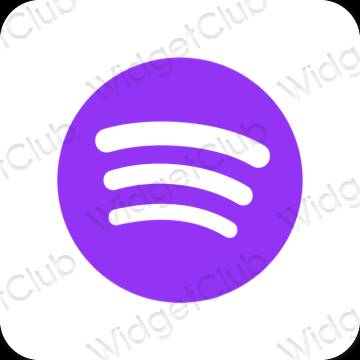 Estetis biru Spotify ikon aplikasi