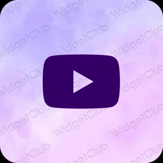 紫 Youtube おしゃれアイコン画像素材