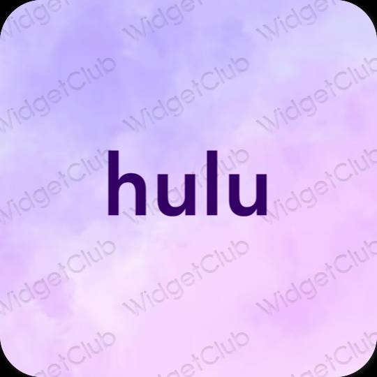 Естетски љубичаста hulu иконе апликација