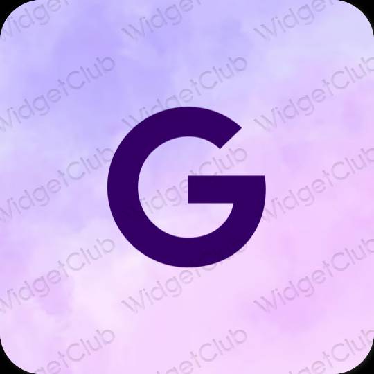 Æstetisk lilla Google app ikoner