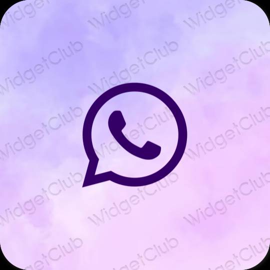 Estetik bənövşəyi WhatsApp proqram nişanları