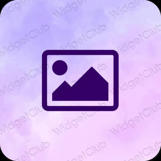 Estetisk lila Photos app ikoner