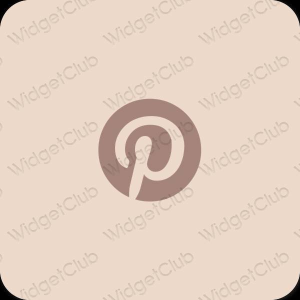 Естетски беж Pinterest иконе апликација