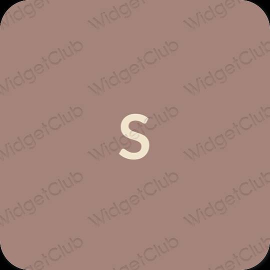 Estetický hnědý SHEIN ikony aplikací