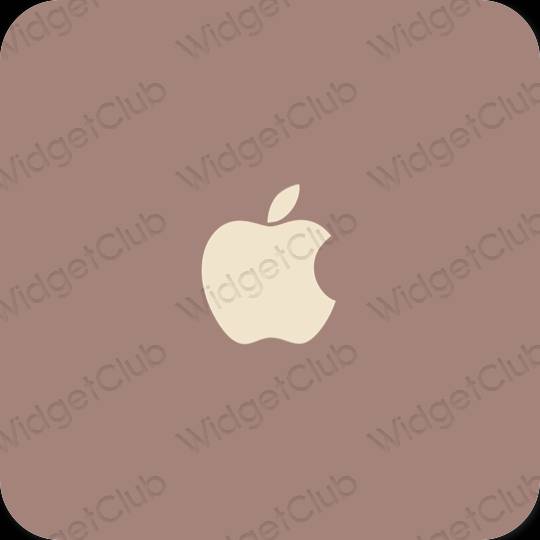 Estetski smeđa Apple Store ikone aplikacija