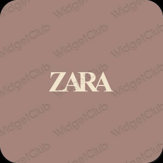 Estético marrón ZARA iconos de aplicaciones