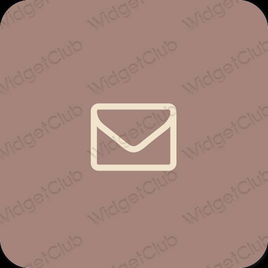 Aesthetic brown Mail app icons