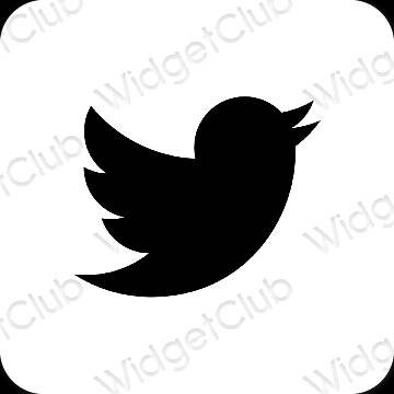 Icônes d'application Twitter esthétiques