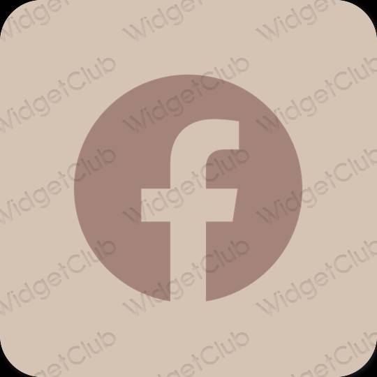 Estetický béžový Facebook ikony aplikací