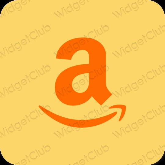 Estético naranja Amazon iconos de aplicaciones