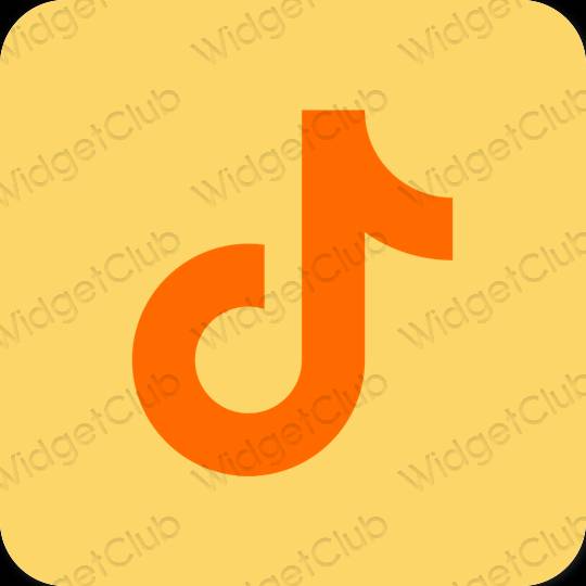 Estetisk orange TikTok app ikoner