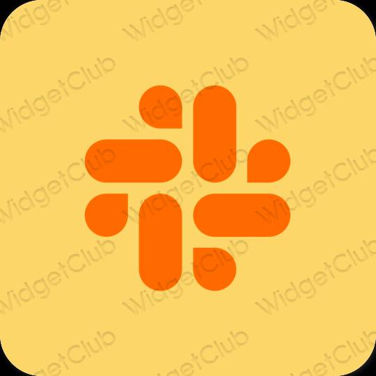 Estético naranja Slack iconos de aplicaciones