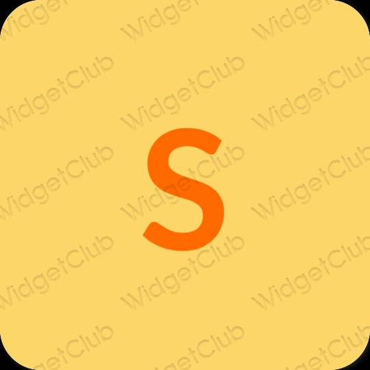 Estético laranja SHEIN ícones de aplicativos