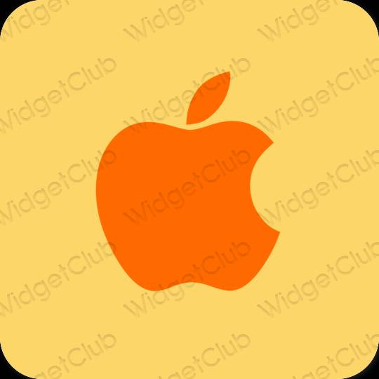 Estético laranja Apple Store ícones de aplicativos