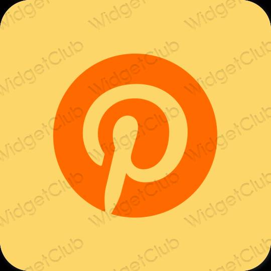 審美的 橘子 Pinterest 應用程序圖標
