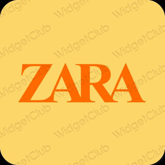 Estetsko rjav ZARA ikone aplikacij