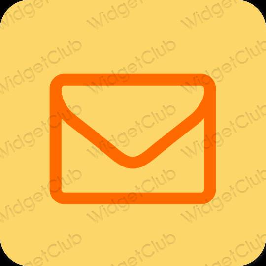 Estetik Kahverengi Mail uygulama simgeleri
