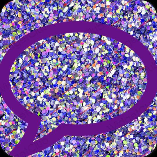 审美的 紫色的 Messages 应用程序图标