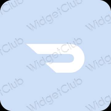 Estetik biru pastel Doordash ikon aplikasi