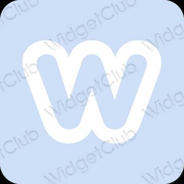 Естетичний пастельний синій Weebly значки програм