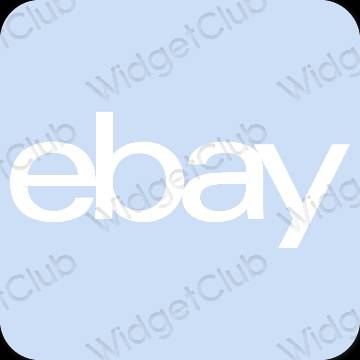 Estetis biru pastel eBay ikon aplikasi