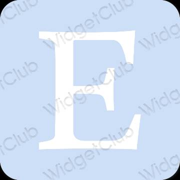 Esztétika pasztell kék Etsy alkalmazás ikonok