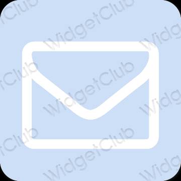 Ästhetisch pastellblau Mail App-Symbole