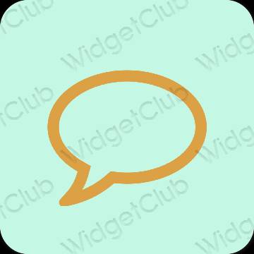 Estetico blu pastello Messages icone dell'app