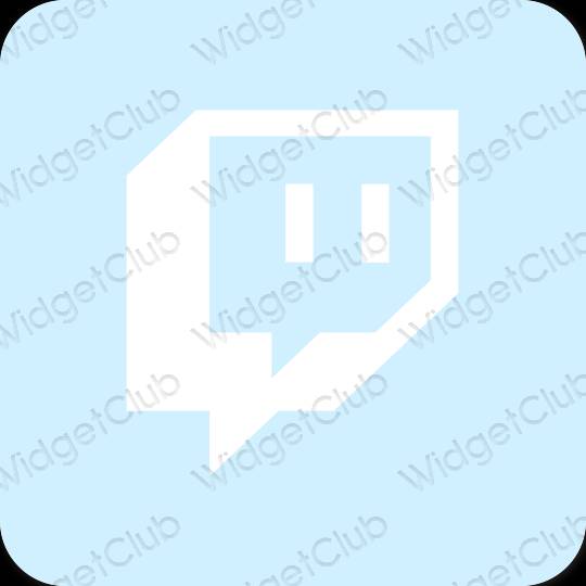 Estético roxo Twitch ícones de aplicativos