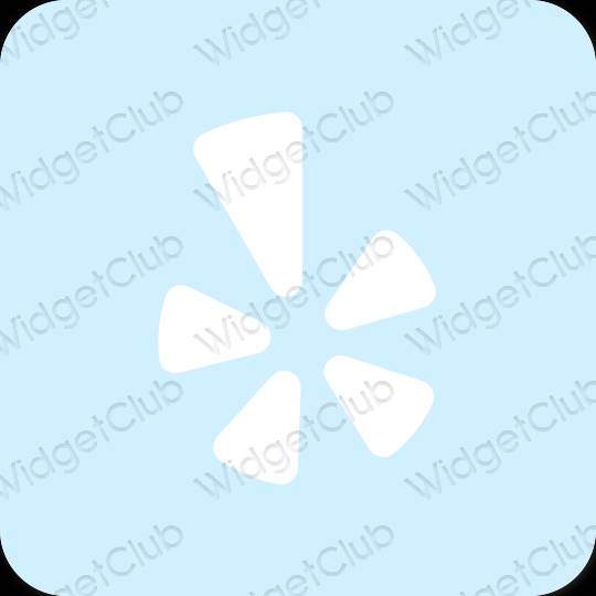 Estetyka fioletowy Yelp ikony aplikacji