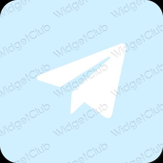 Estetic Violet Telegram pictogramele aplicației