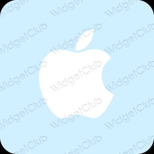 Estetik pastel mavi Apple Store uygulama simgeleri