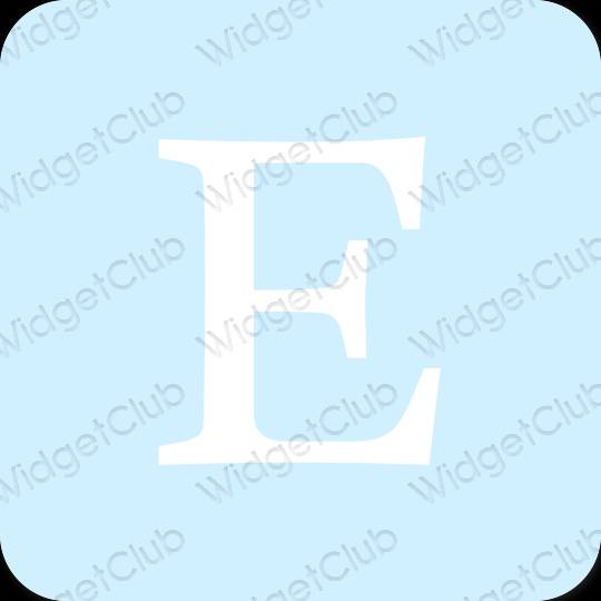 Estetico blu pastello Etsy icone dell'app