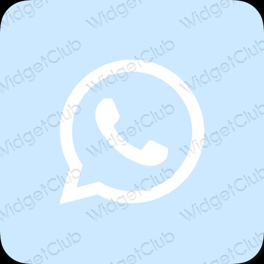 Aesthetic purple WhatsApp app icons